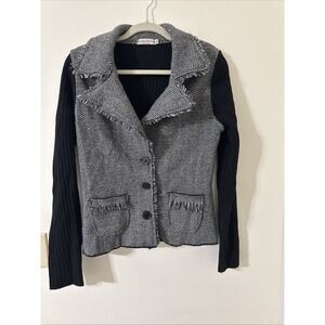 St Ambecco Made In Italy Full Button Sweater Jacket Women's Size Medium